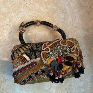 Mary Frances Beaded Embellished Multicolor Handbag